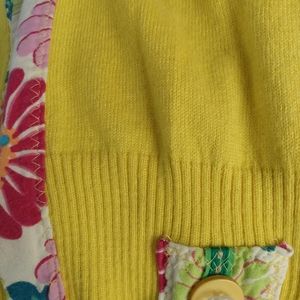 Veste laine fait main. Small /jaune